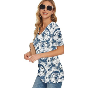 MOLERANI Womens T Shirts Short Sleeve V Neck Loose Summer Tees Basic Tunic Tops with Pocket